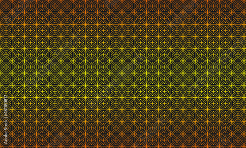 Golden floral background abstract pattern design