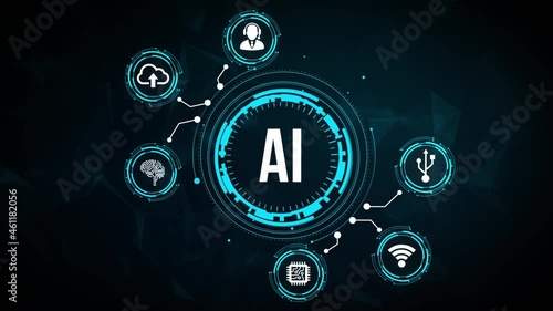 Wallpaper Mural Internet, business, Technology and network concept. AI Learning and Artificial Intelligence Concept. Torontodigital.ca