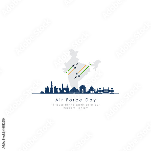 abstract vector illustration of Air Force Day 