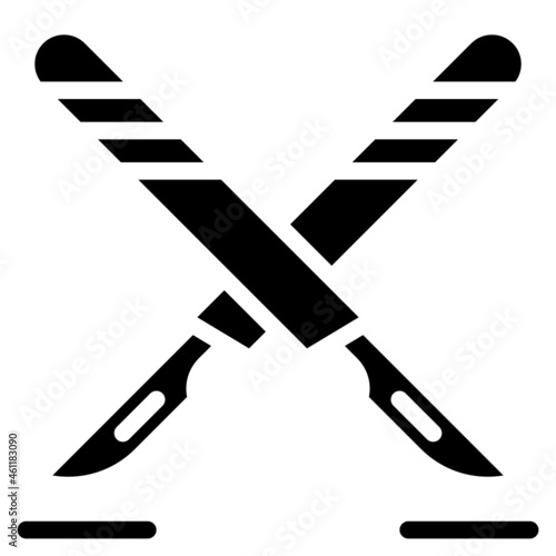 scalpel glyph icon