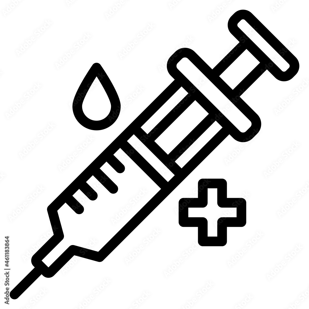 syringe line icon syringe line icon
