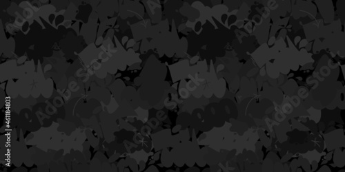 Dark Black Flat Seamless Abstract Hip Hop Street Art Graffiti Style Urban Vector Illustration Background Art