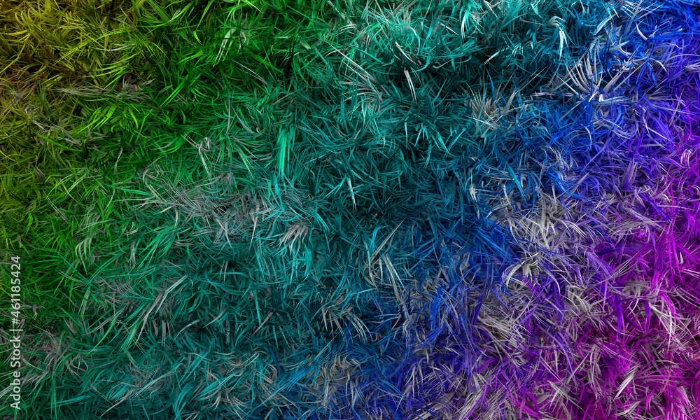 Obraz premium Abstract 3d colored fur. Natural background texture.