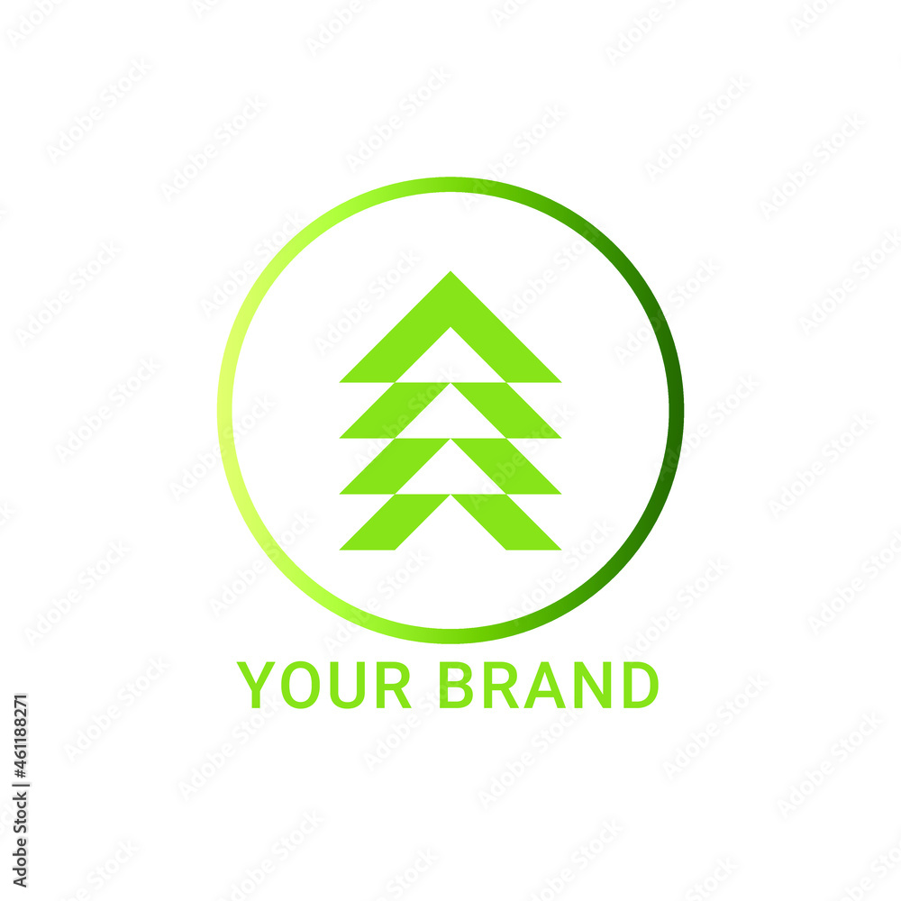 Nature logo design. Green flat wild icons. Nature logo design. Green flat wild icons.