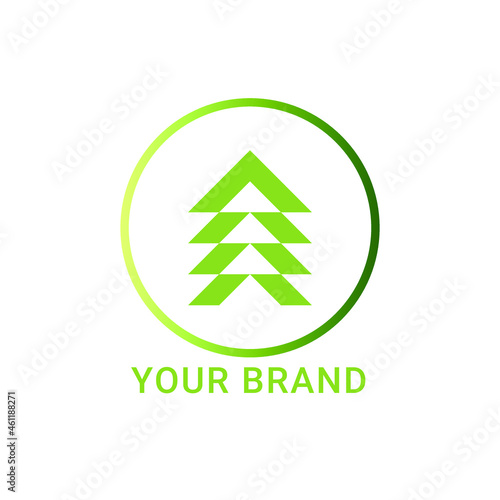 Nature logo design. Green flat wild icons.