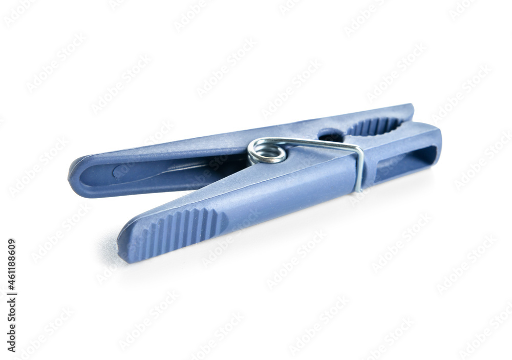Plastic clothespin isolated on white background Plastic clothespin isolated on white background