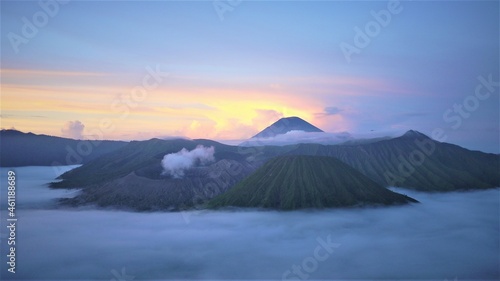 Volcano before sun rise