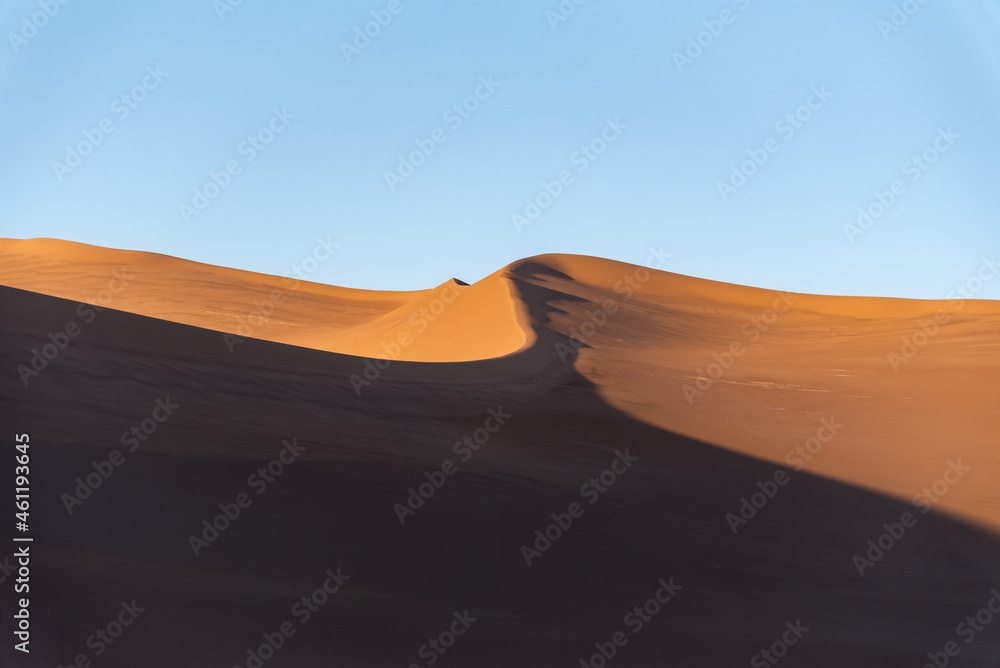 view from Nature and landscapes of dasht e lut or sahara desert after the rain with wet sand dunes and cloudy sky. Middle East desert