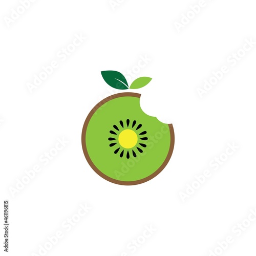 kiwi fruit logo vector