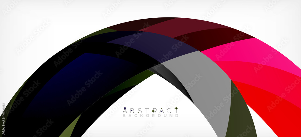 Color circle shapes, minimal geometric background. Trendy dynamic composition. Vector Illustration For Wallpaper, Banner, Background, Landing Page Color circle shapes, minimal geometric background. Trendy dynamic composition. Vector Illustration For Wallpaper, Banner, Background, Landing Page