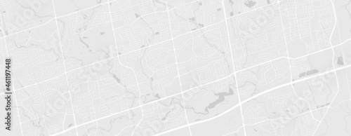 White and light grey Markham city area vector horizontal background map, streets and water cartography illustration.