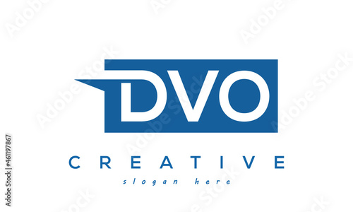 Creative Initial DVO Letter Logo Design Vector photo