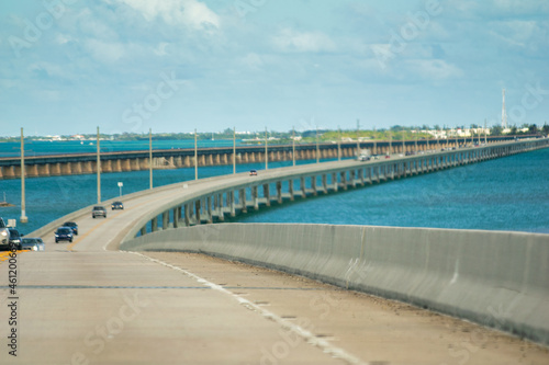 Wallpaper Mural Bridge along Overseas Highway on a sunny day, Florida. Torontodigital.ca