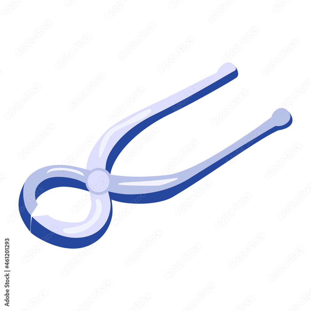 Stainless steel pliers are accompanied by a vector illustration and flat design. Stainless steel pliers are accompanied by a vector illustration and flat design.
