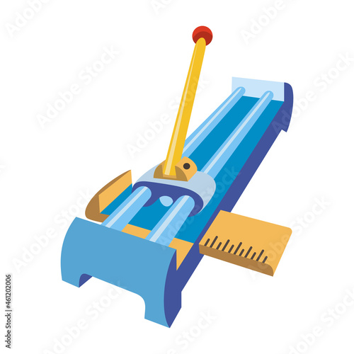 flat design illustration of machine vices, vector illustration