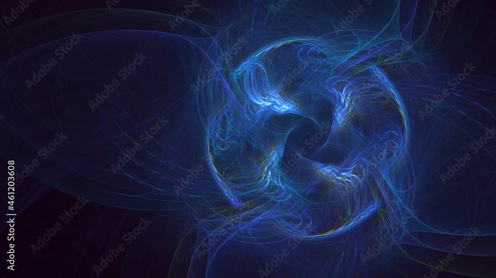 3D rendering abstract blue fractal light background 3D rendering abstract blue fractal light background