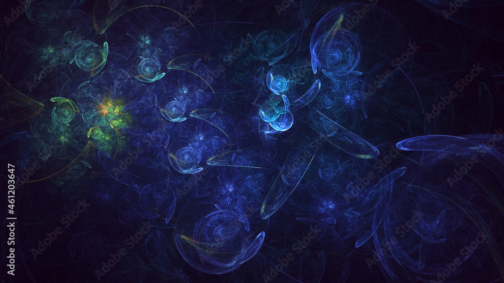 Obraz premium 3D rendering abstract multicolor fractal light background