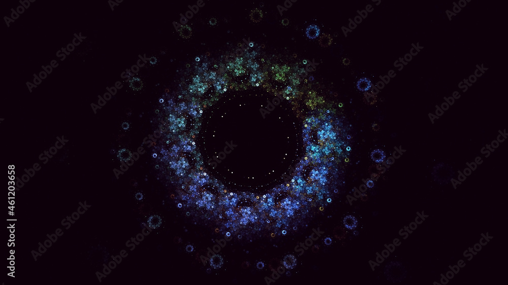 Obraz premium 3D rendering abstract round light background