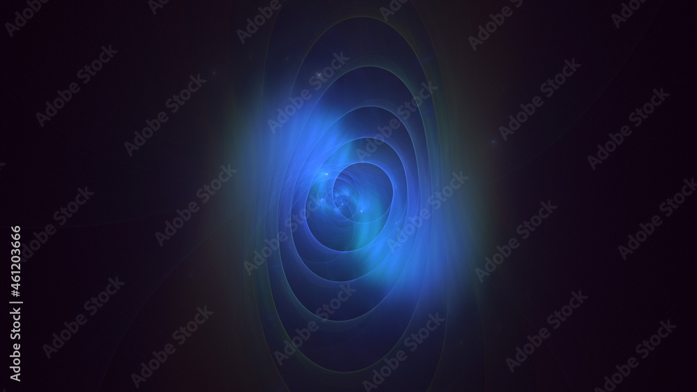 3D rendering abstract multicolor fractal light background