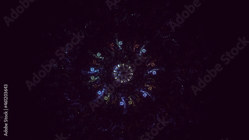 3D rendering abstract mandala fractal background © BetiBup33