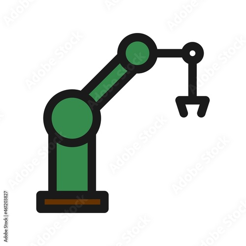 Robotic Line Filled Vector Icon Design