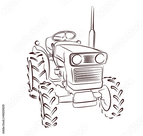 The Symbol of a mini tractor.