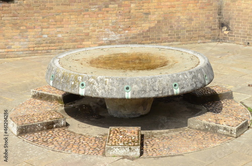 1960s brutalist architecture, drinking fountain, queens gardens ,kingston upon Hull, England 