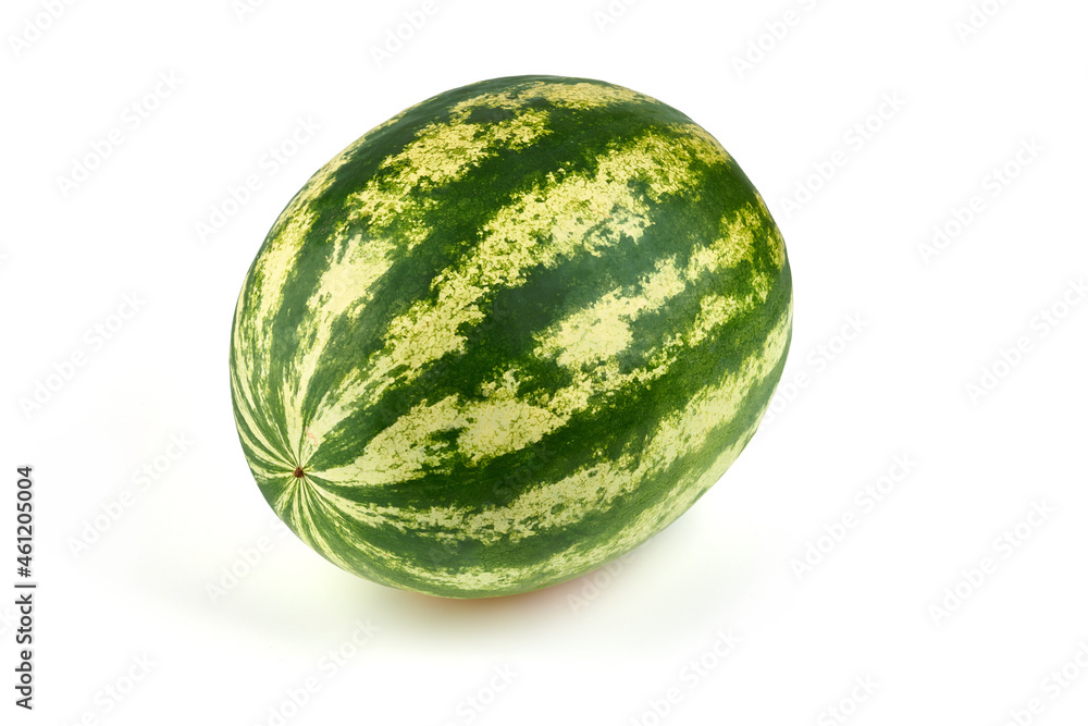 Ripe watermelon, isolated on white background.