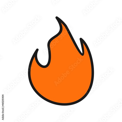 Fire Line Filled Vector Icon Design