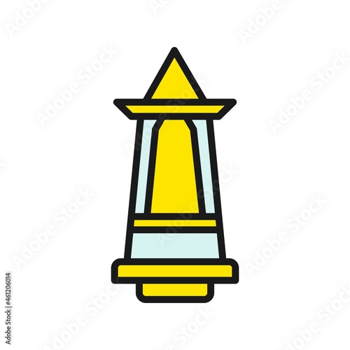  Obelisk Line Filled Vector Icon Design