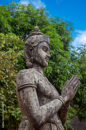 An ancient sculpture of King Devanampiyatissa, the first Buddhist king in Ceylon. Mihintale, Sri Lanka © Anna