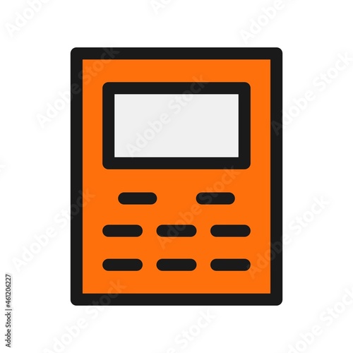 Calculator Line Filled Vector Icon Design
