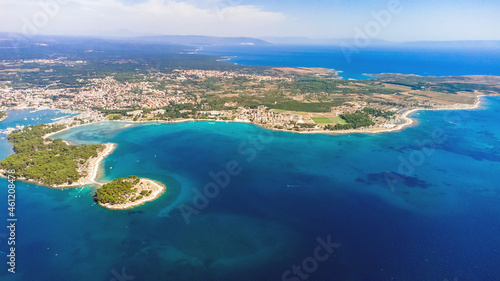 фотографія High aerial drone view of Adriatic sea scape at summertime seaso