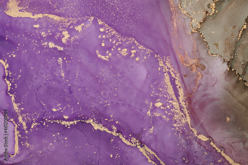 Fluid Art . Abstract colorful background, wallpaper. Mixing acrylic paints. Modern art. Marble texture. Alcohol ink colors translucent