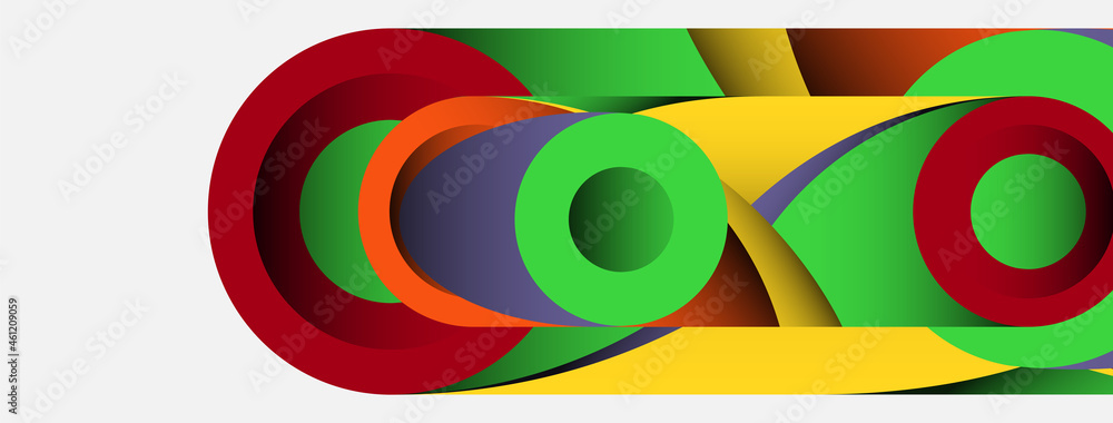 Abstract background. Minimal geometric circles and round style shapes with deep shadow effects. Trendy technology business template for wallpaper banner or background Abstract background. Minimal geometric circles and round style shapes with deep shadow effects. Trendy technology business template for wallpaper banner or background