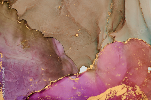 Fluid Art . Abstract colorful background, wallpaper. Mixing acrylic paints. Modern art. Marble texture. Alcohol ink colors translucent