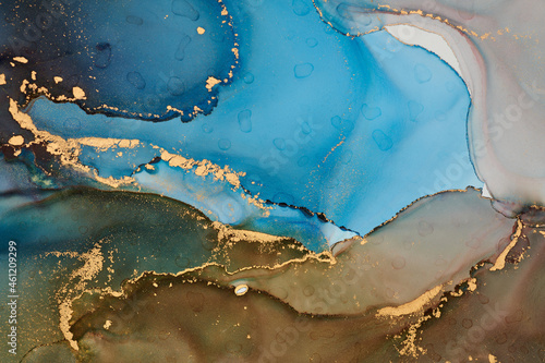 Fluid Art . Abstract colorful background, wallpaper. Mixing acrylic paints. Modern art. Marble texture. Alcohol ink colors translucent