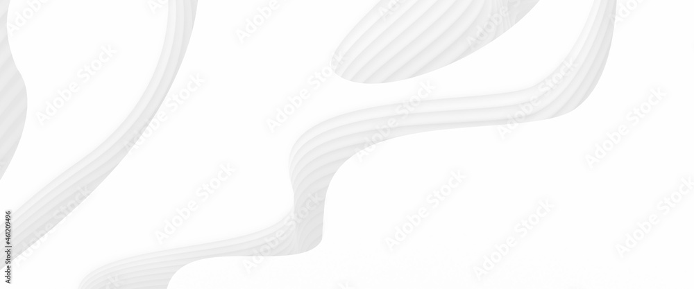 3d illustration of surface smooth curve stack alignment repeat patterns.Architecture and creative thinking concept.3d render.