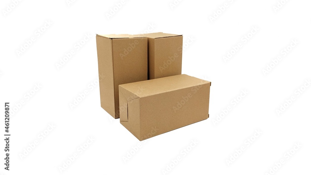 paper box on isolated white background