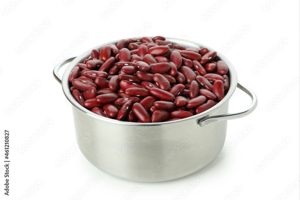 Pot of red bean isolated on white background Pot of red bean isolated on white background