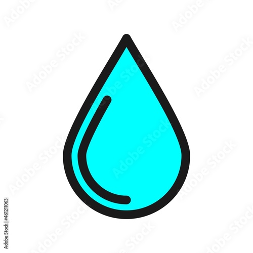 Drop Line Filled Vector Icon Design