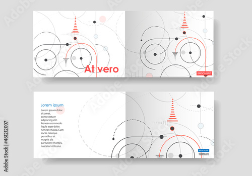 Vector graphic circle lines connection. Modern dotted design. Technological pattern. Rounded scheme shapea style