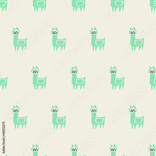 seamless alpaca pattern