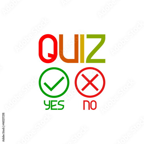 Test quiz logo icon isolated on white background