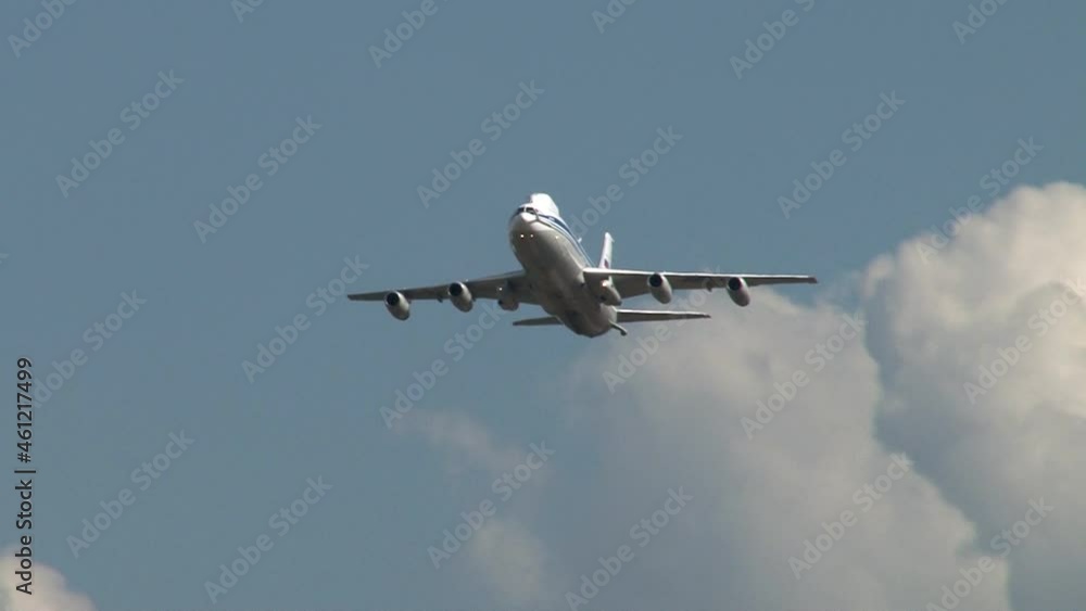 Aircraft Ilyushin Il-80 Il-86VKP air command post (NATO: Maxdome) performs horizontal flight in air parade to celebrate 100th anniversary Russian military aviation. Zhukovsky, Russia, August 10, 2012
Aircraft Ilyushin Il-80 Il-86VKP air command post (NATO: Maxdome) performs horizontal flight in air parade to celebrate 100th anniversary Russian military aviation. Zhukovsky, Russia, August 10, 2012