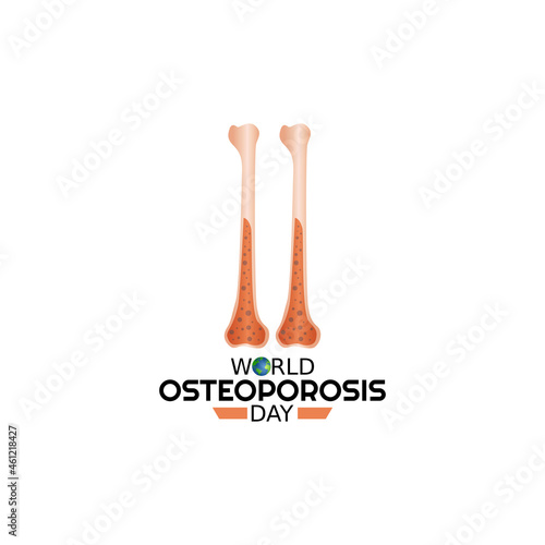 vector graphic of world osteoporosis day good for world osteoporosis day celebration. flat design. flyer design.flat illustration.