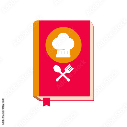 Simple recipe book vector isolated on white background. Recipe book icon