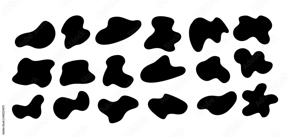 Vector set of liquid shapes Vector set of liquid shapes