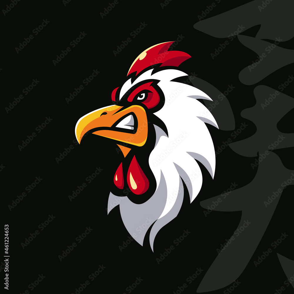 angry head mascot of Chicken, concept style for logo, badge, emblem and t shirt printing
angry head mascot of Chicken, concept style for logo, badge, emblem and t shirt printing