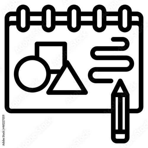 sketchbook line icon
